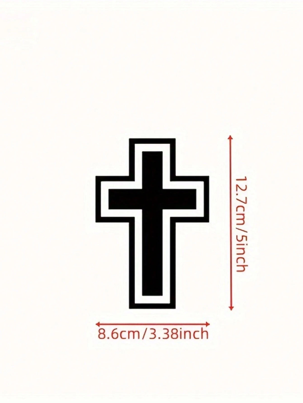 1 Pc Cross Personalized Car Sticker, Modification Decorative Sticker, Waterproof And Sun-Resistant, Fade-Resistant, Strong Adhesion, No Residue When Removed, No Damage To Paint Surface, Suitable For C