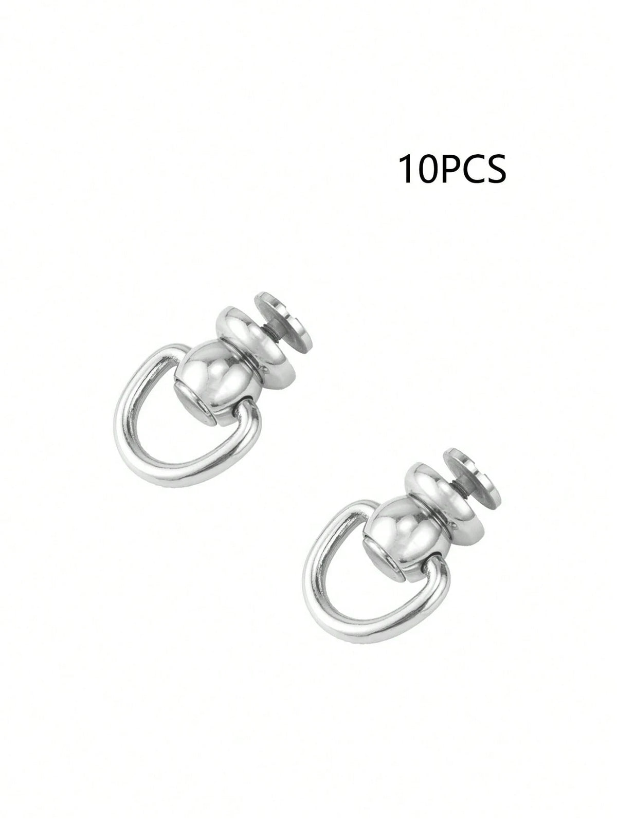 10pcs New Side Buckle Screw Loop Connector Rivet Zipper Change Buckle DIY Accessories Replacement, Reusable Bag Accessories, Handbag, Tote Bag, Backpack Carabiner Clip