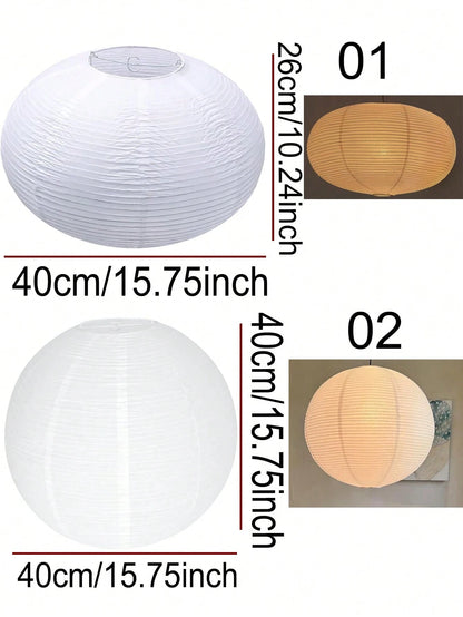 16-Inch Chinese Lantern Style Foldable Rice Paper Ceiling Light Shade, Suitable For Home Decor, Bedroom, Living Room, Wedding, Holiday Decoration