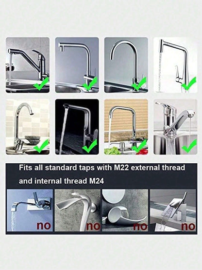 1pc 3-Mode Kitchen Faucet Aerator, Sink Water Tap Extender With 360 Degree Swivel, Anti-Splash Faucet Sprayer Head Home Bathroom Decor Fall Decor Back To School
