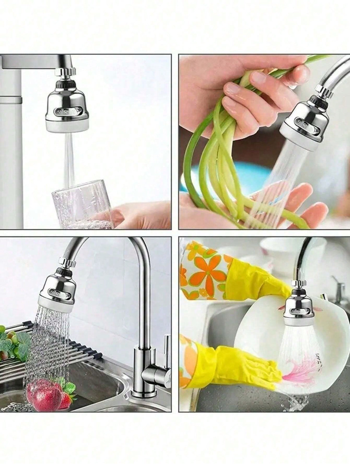 1pc 3-Mode Kitchen Faucet Aerator, Sink Water Tap Extender With 360 Degree Swivel, Anti-Splash Faucet Sprayer Head Home Bathroom Decor Fall Decor Back To School