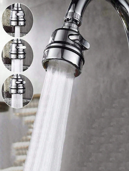 1pc 3-Mode Kitchen Faucet Aerator, Sink Water Tap Extender With 360 Degree Swivel, Anti-Splash Faucet Sprayer Head Home Bathroom Decor Fall Decor Back To School