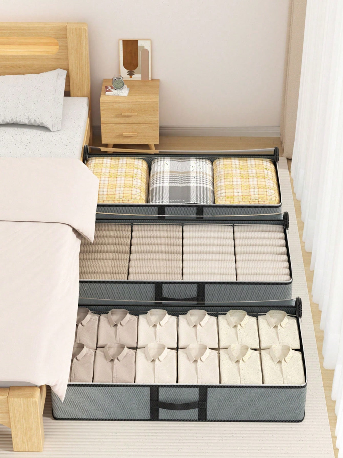 1PC Bed Bottom Storage Bag, Cabinet Top Storage Bag, Solving Storage Problems, Flat Storage Bag, Drawer Storage Bag, Quilt Storage Bag, Clothing Storage Bag, Miscellaneous Storage Bag, Thickened Mater