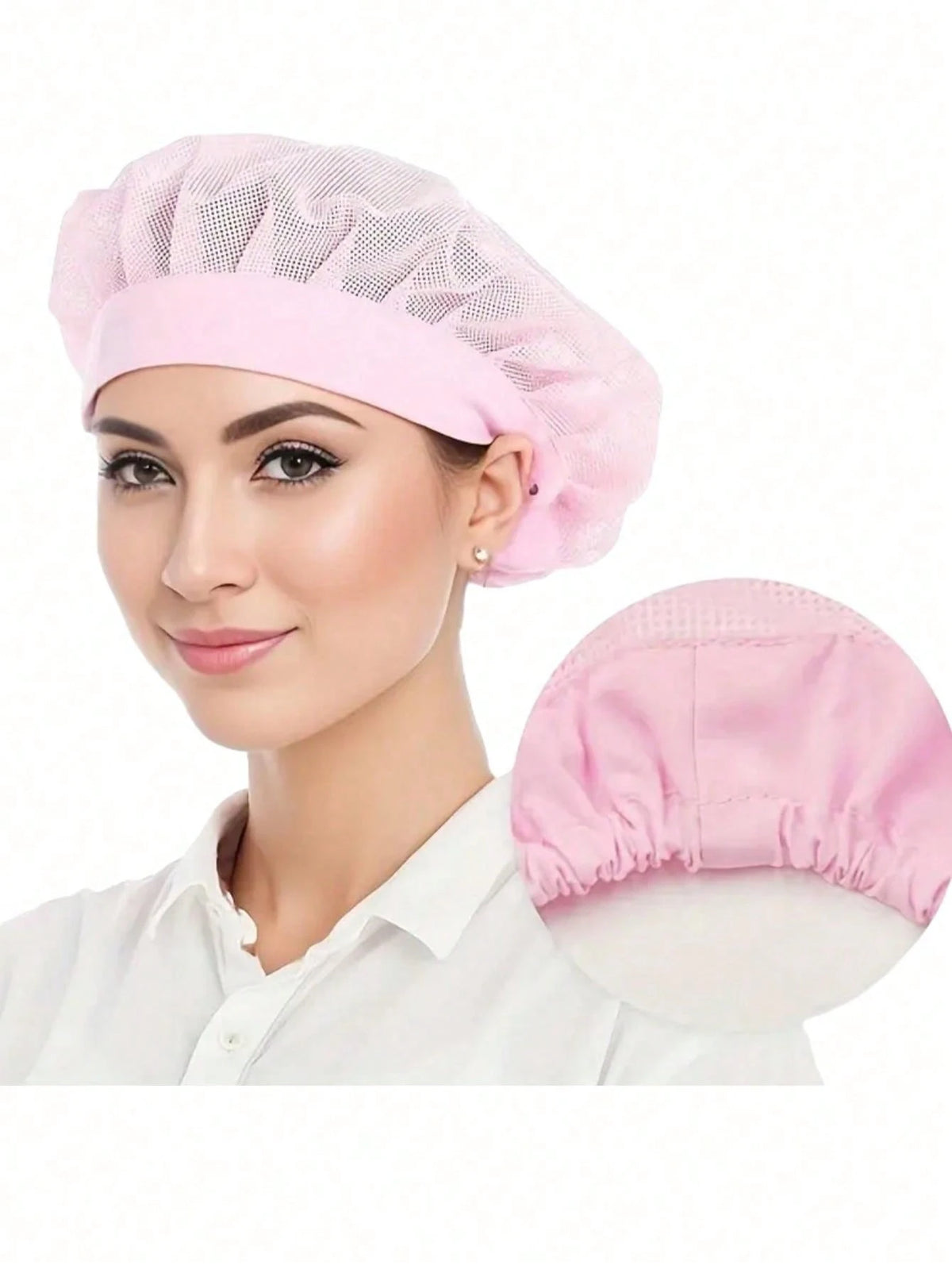 1pc Breathable Chef Hat, 360 Degree Air Circulation Work Caps, Dust-Proof And Comfortable Chef Hat, Mesh Dust-Proof Hat, Suitable For Catering, Baking, And Workshop Use