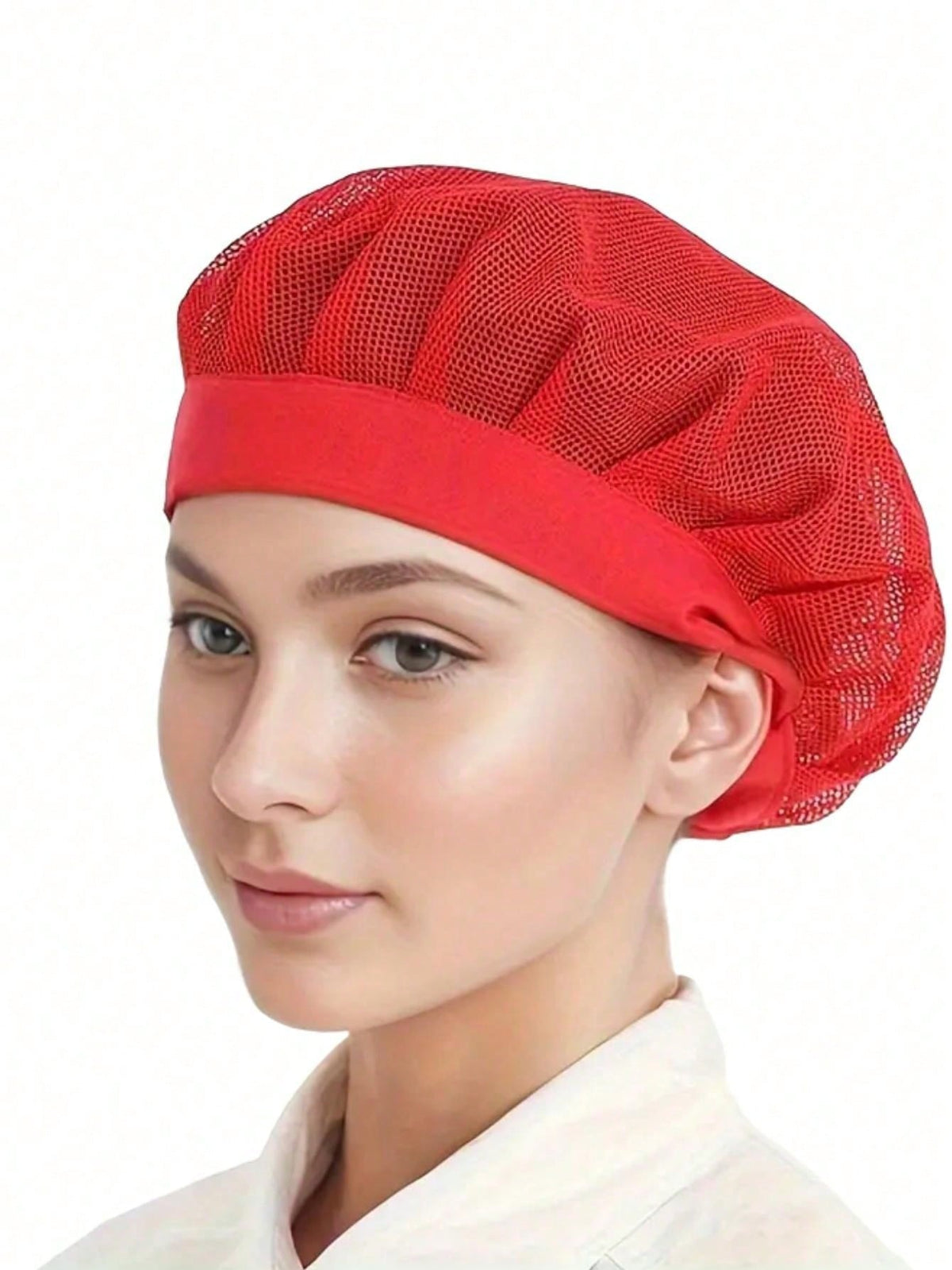 1pc Breathable Chef Hat, 360 Degree Air Circulation Work Caps, Dust-Proof And Comfortable Chef Hat, Mesh Dust-Proof Hat, Suitable For Catering, Baking, And Workshop Use
