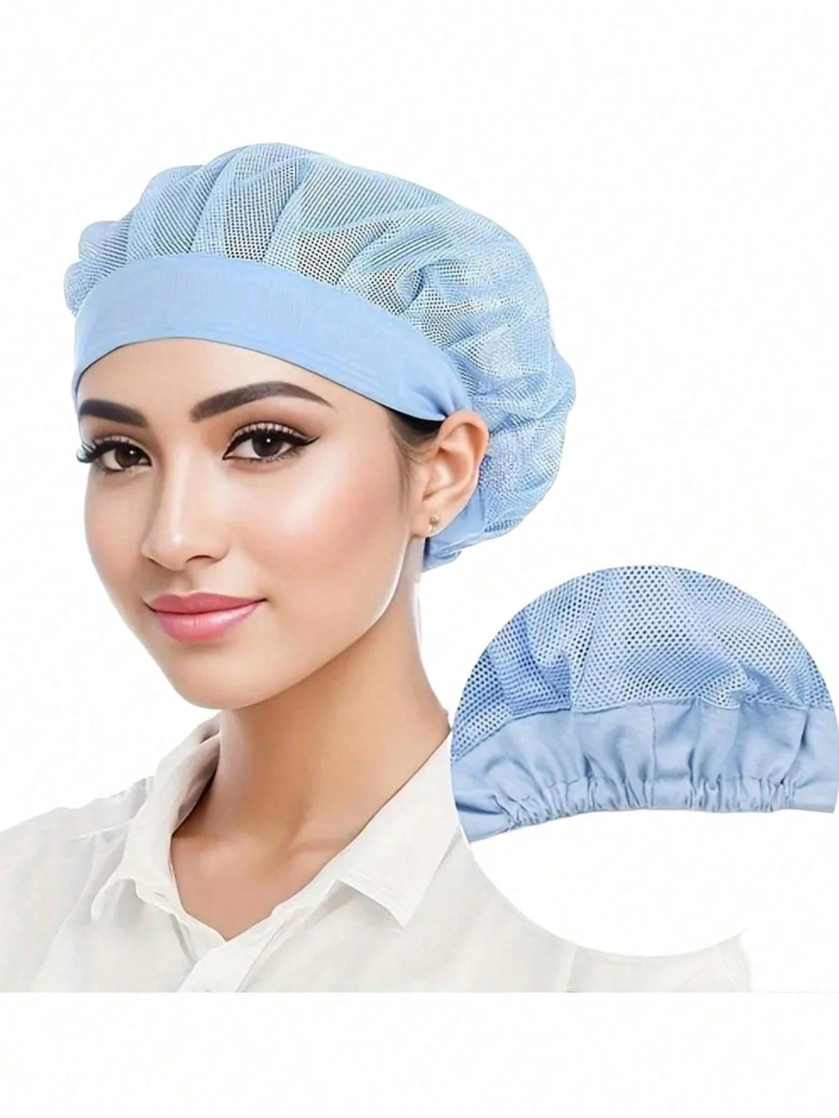 1pc Breathable Chef Hat, 360 Degree Air Circulation Work Caps, Dust-Proof And Comfortable Chef Hat, Mesh Dust-Proof Hat, Suitable For Catering, Baking, And Workshop Use