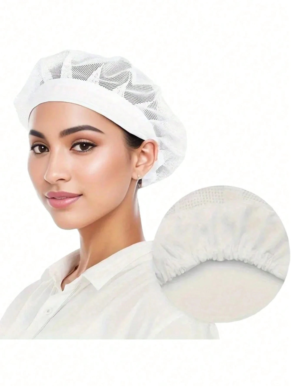 1pc Breathable Chef Hat, 360 Degree Air Circulation Work Caps, Dust-Proof And Comfortable Chef Hat, Mesh Dust-Proof Hat, Suitable For Catering, Baking, And Workshop Use