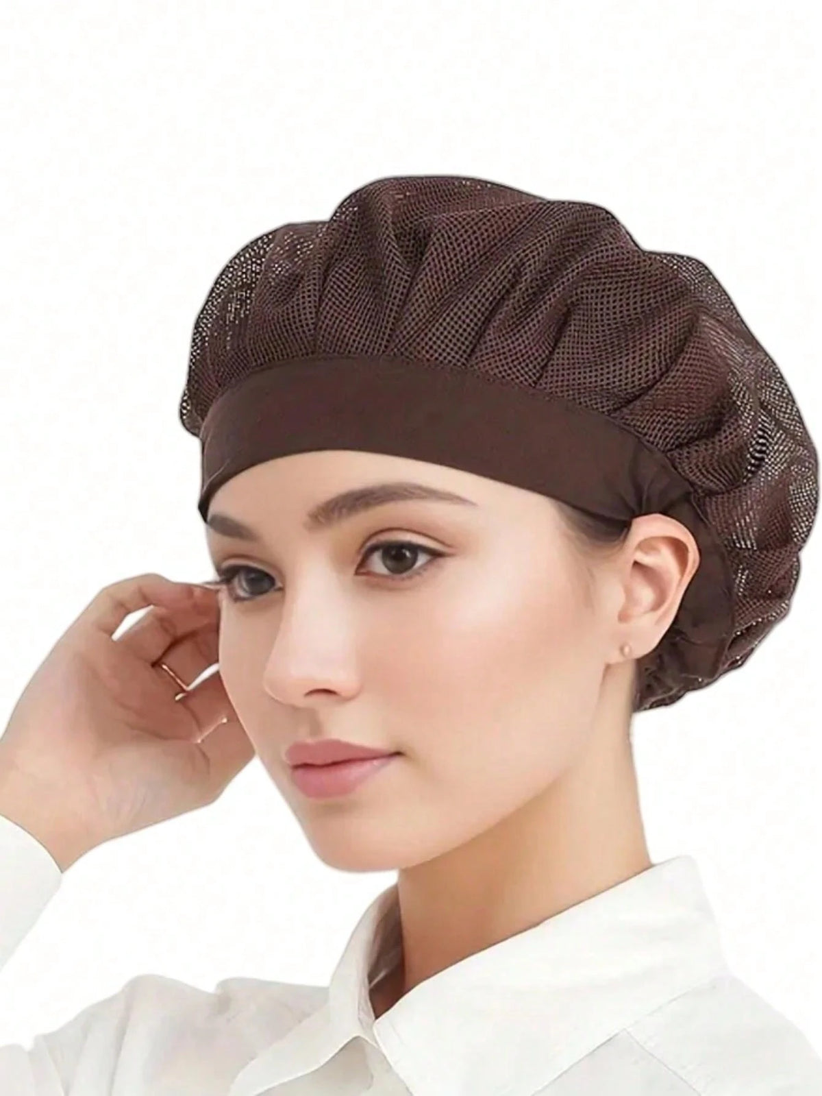 1pc Breathable Chef Hat, 360 Degree Air Circulation Work Caps, Dust-Proof And Comfortable Chef Hat, Mesh Dust-Proof Hat, Suitable For Catering, Baking, And Workshop Use