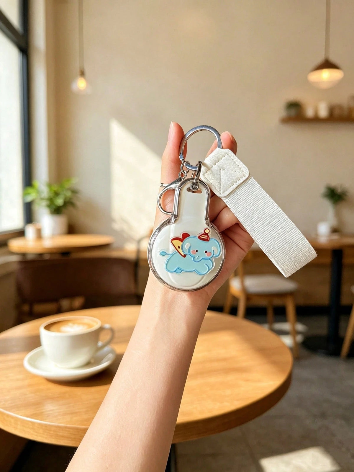 1pc Cartoon Acrylic Elephant Keychain With Lanyard, Suitable For BMW Mini Key Cover Countryman Key Case F54 F55 F56 F60 Shell Buckle
