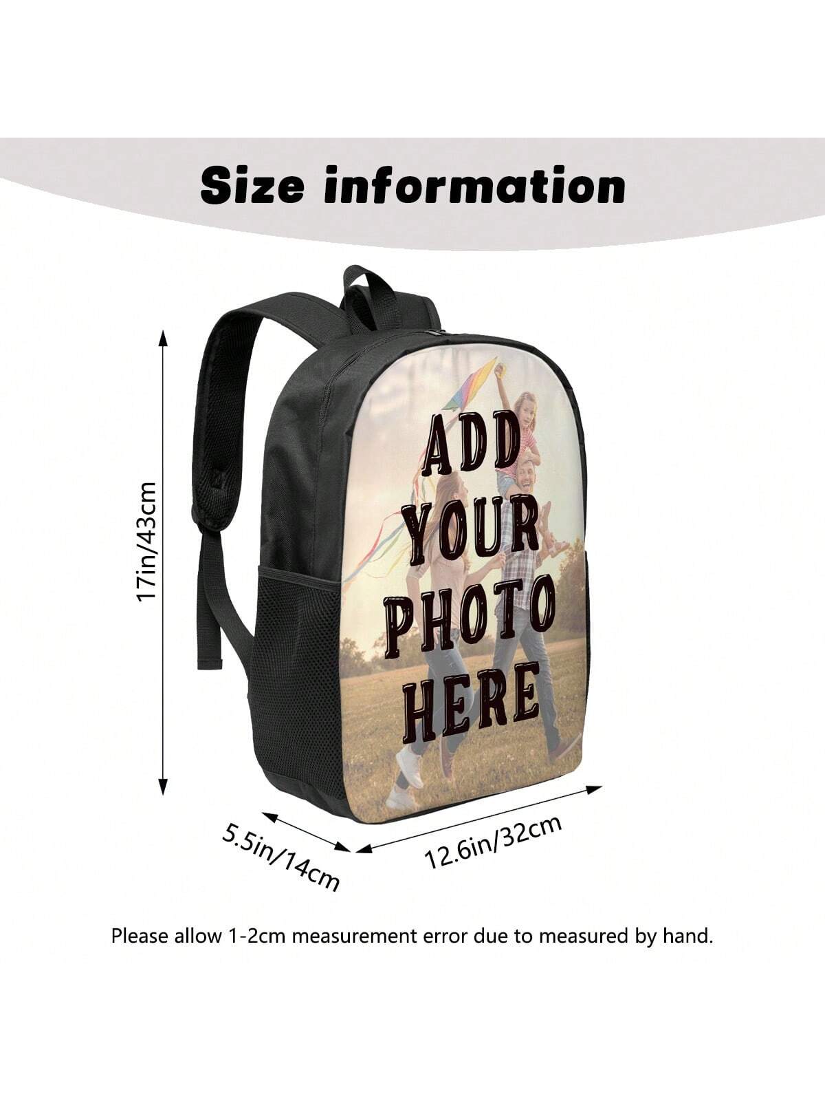 1pc Custom Backpack With Photos Backpacks Travel Rucksack Personalized Backpack For Man