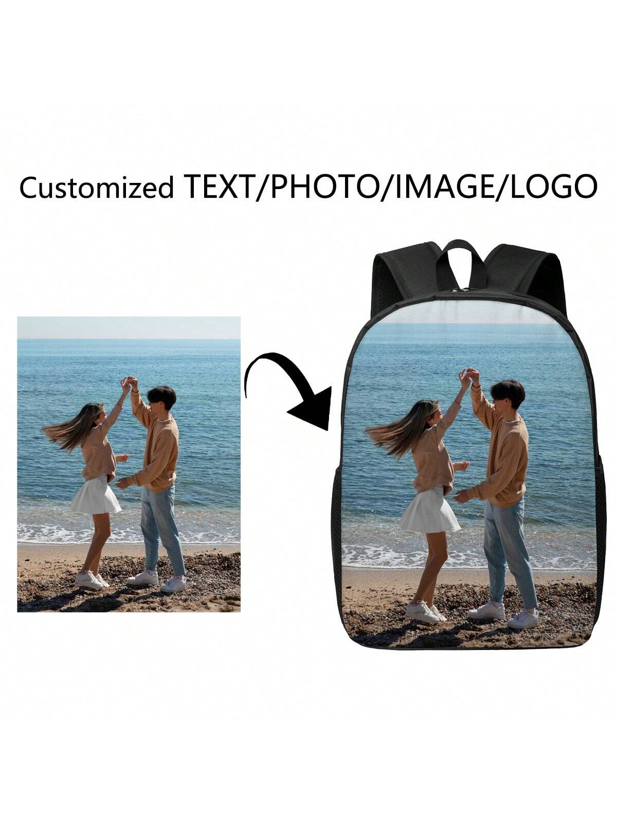 1pc Custom Backpack With Photos Backpacks Travel Rucksack Personalized Backpack For Man