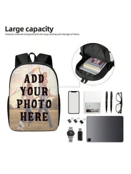 1pc Custom Backpack With Photos Backpacks Travel Rucksack Personalized Backpack For Man