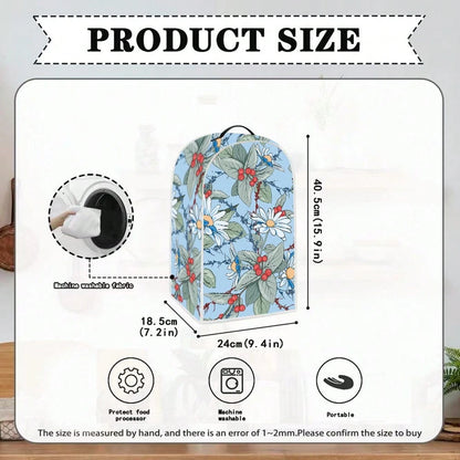 1pc Dust-Proof Cover For Juicer, Modern Style Polyester Flower Printing. For 1-3 Quart Stand Mixer. Home Decoration, Household Appliance Cover. Dust-Proof And Washable.