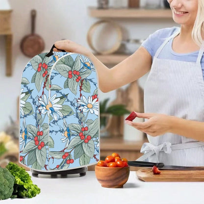 1pc Dust-Proof Cover For Juicer, Modern Style Polyester Flower Printing. For 1-3 Quart Stand Mixer. Home Decoration, Household Appliance Cover. Dust-Proof And Washable.