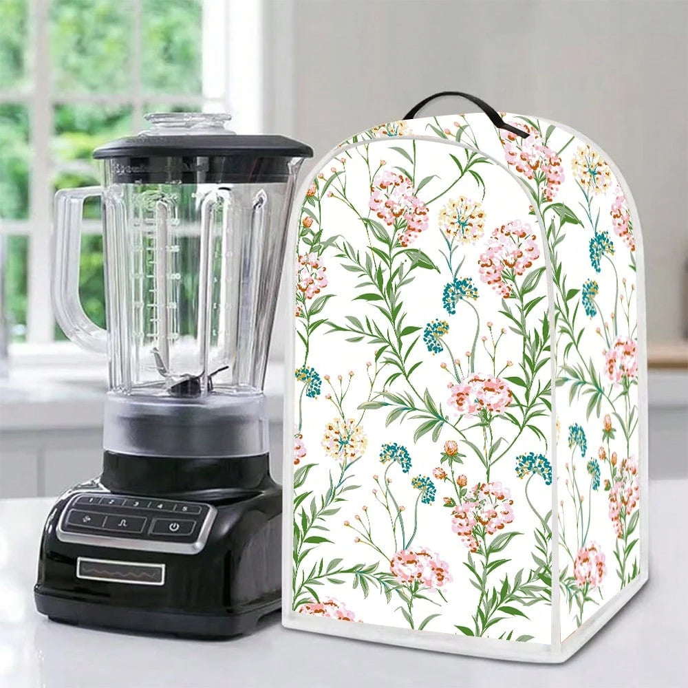 1pc Dust-Proof Cover For Juicer, Modern Style Polyester Flower Printing. For 1-3 Quart Stand Mixer. Home Decoration, Household Appliance Cover. Dust-Proof And Washable.