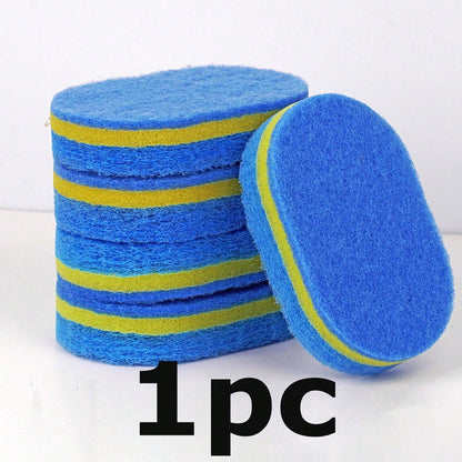 1pc Handle Cleaning Sponge, Used For Removing Stains From Bathroom, Tiles And Glass- Thick Scrub Brush, Suitable For Commercial Cleaning Services/Stores, Gardening Tools