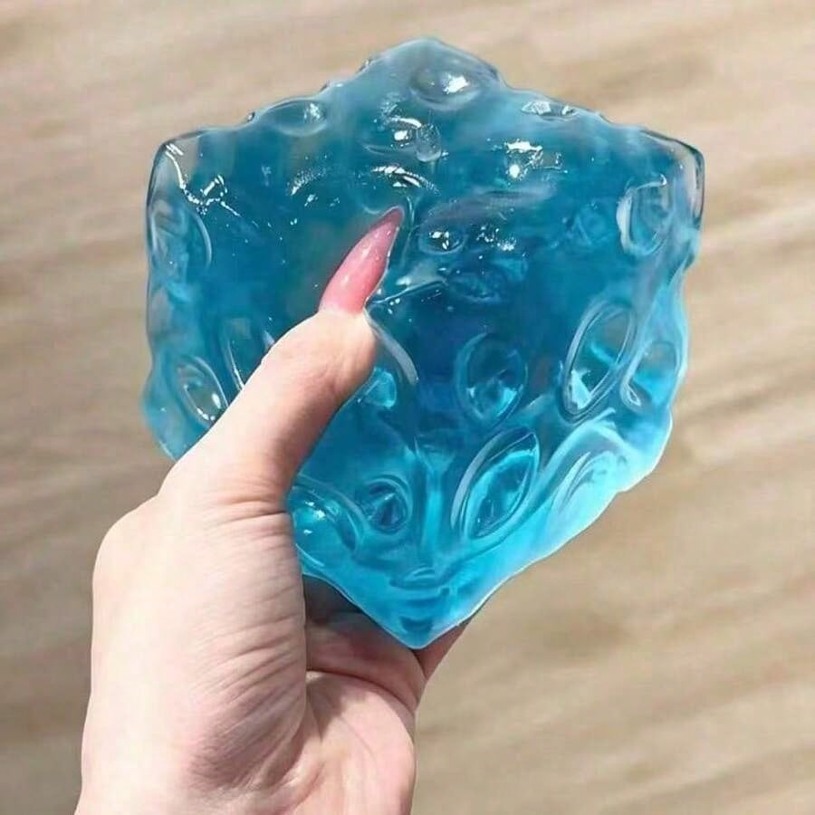 1pc Handmade Cute New Transparent Cheese Soft Squeeze Toy, Slow Rebound Soft Squeeze Stress Relief Toy, Japanese Style Cute Desktop Decoration, Squishy-Squishys-Squishies-Squishy Toys-Crunchy Squishy