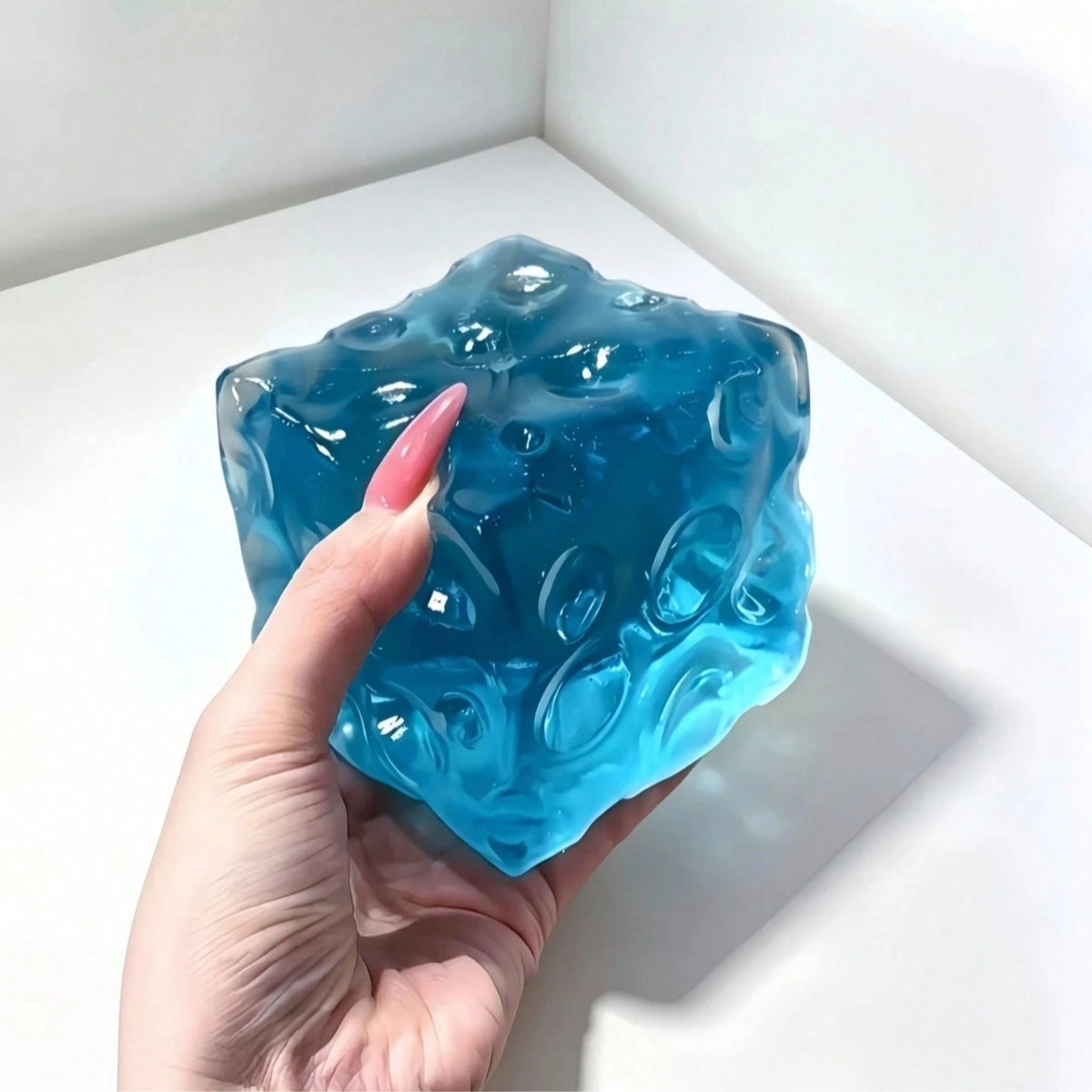 1pc Handmade Cute New Transparent Cheese Soft Squeeze Toy, Slow Rebound Soft Squeeze Stress Relief Toy, Japanese Style Cute Desktop Decoration, Squishy-Squishys-Squishies-Squishy Toys-Crunchy Squishy