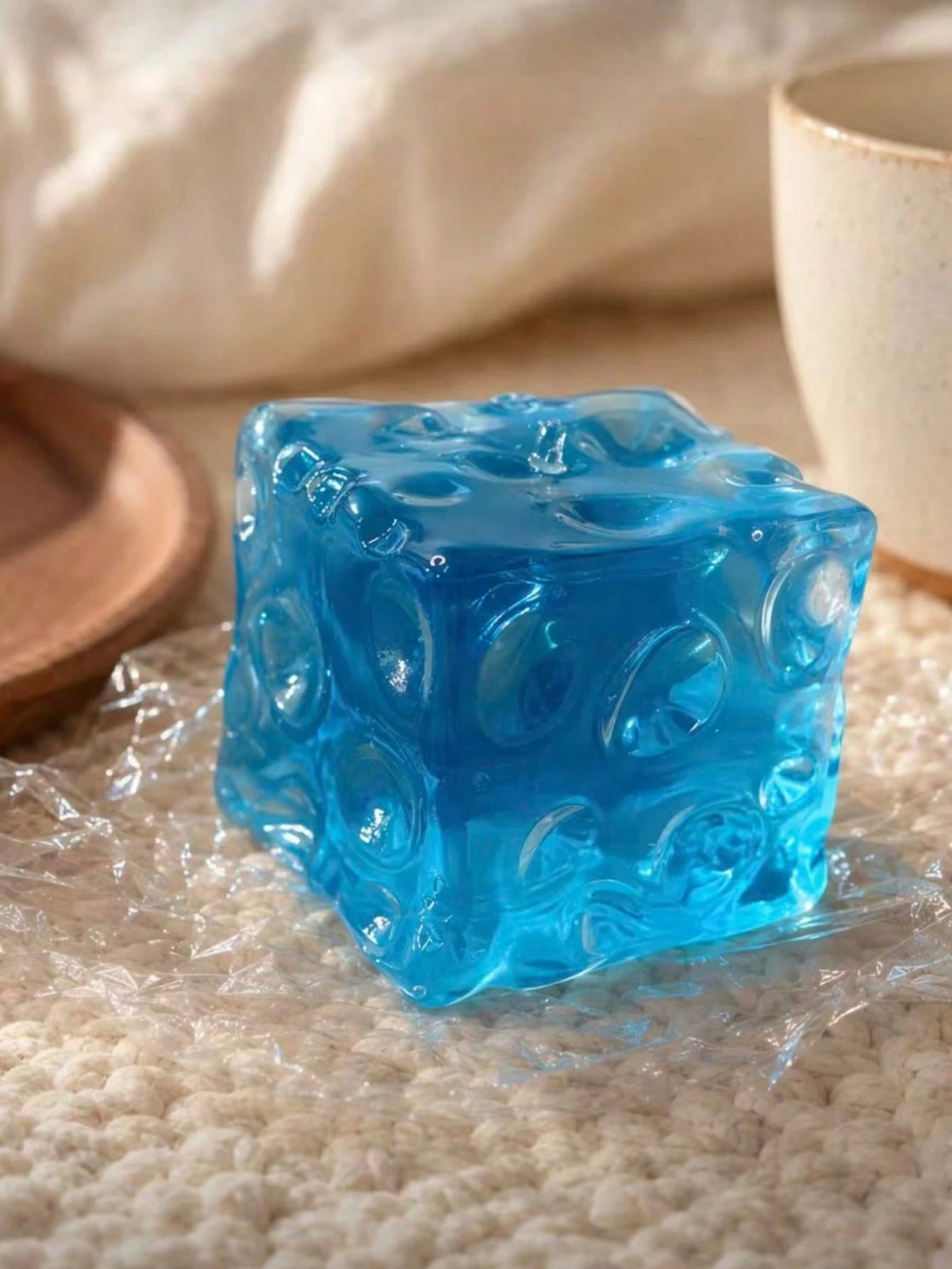 1pc Handmade Cute New Transparent Cheese Soft Squeeze Toy, Slow Rebound Soft Squeeze Stress Relief Toy, Japanese Style Cute Desktop Decoration, Squishy-Squishys-Squishies-Squishy Toys-Crunchy Squishy