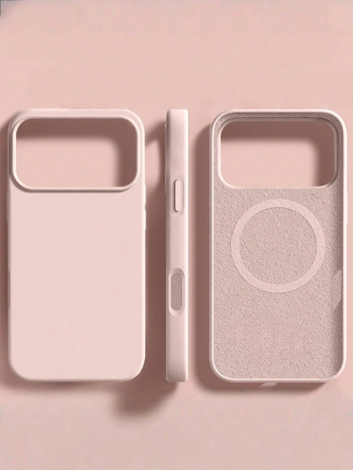 1pc Minimalist Liquid Silicone Magnetic Wireless Charging Phone Case, Compatible With IPhone 17 Air 16 14 13 12 15 Pro Max Plus, With Velvet Camera Protection