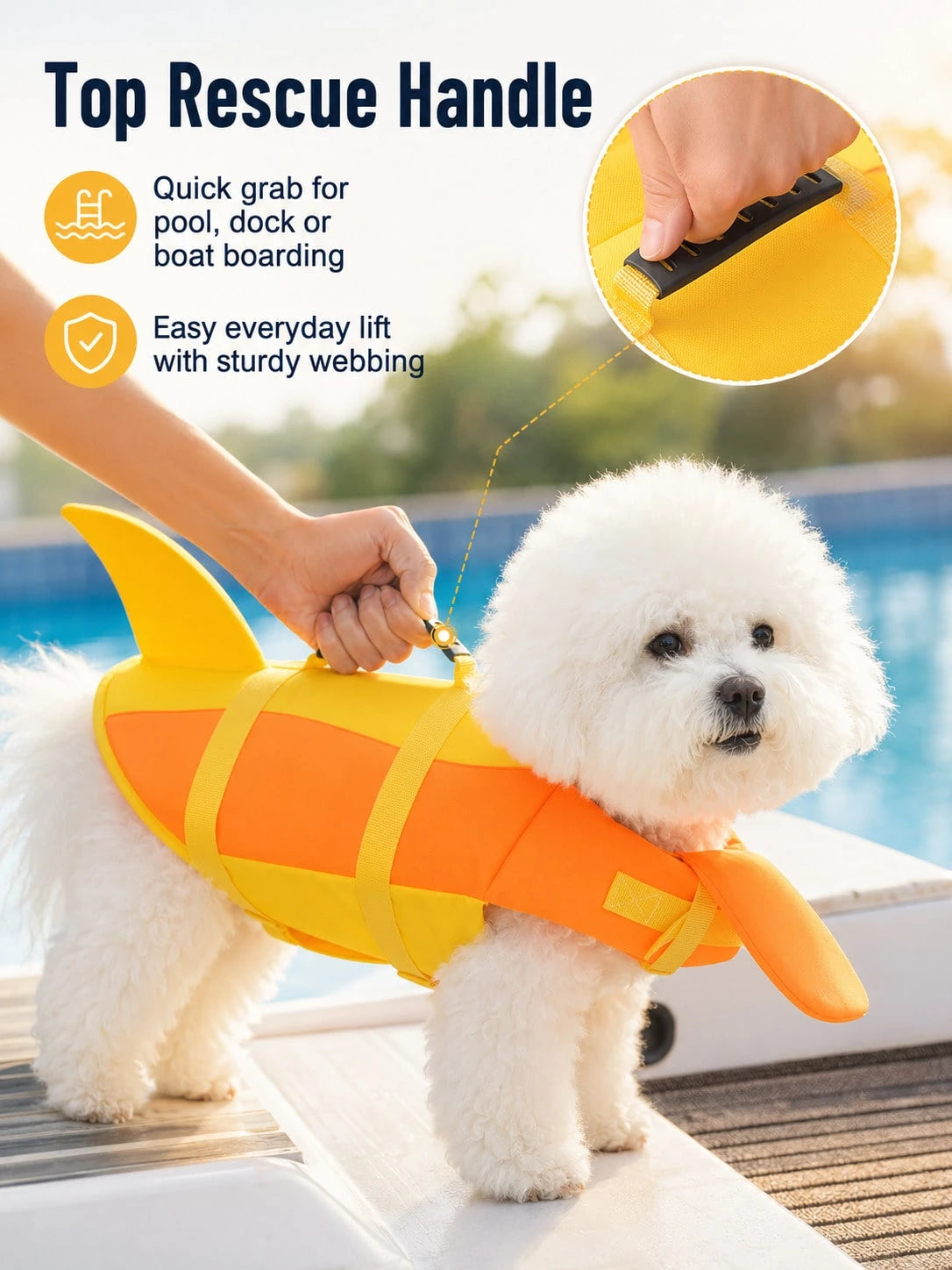 1pc Modern Dog Life Jacket, Smooth Track Buoyancy Nylon Material, Unisex Multi-Functional Pet Swimming Vest, Elegant Contrast Color Puppy Safety Vest, Suitable For Surfing, Boating, Lake Hiking, Campu