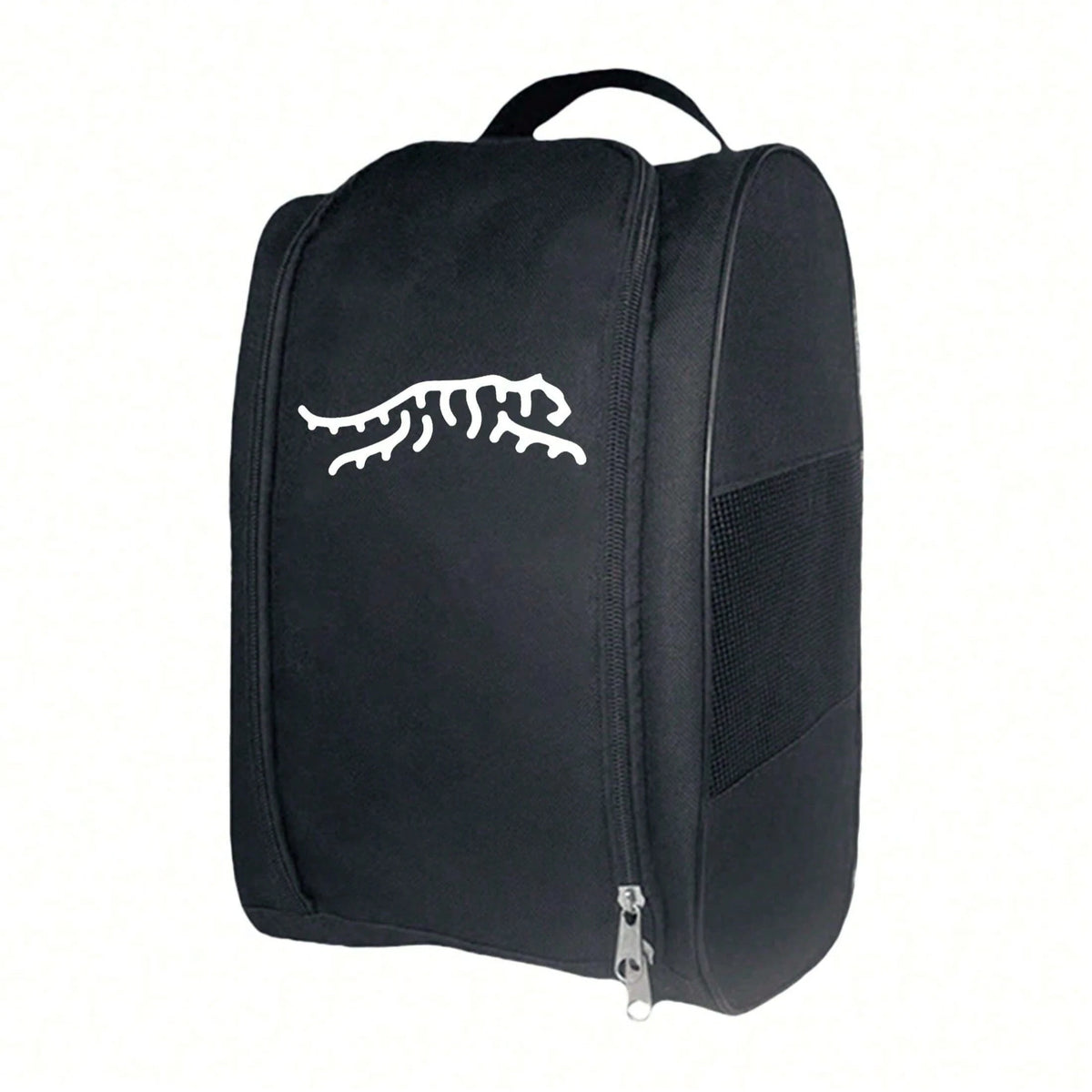 1pc Portable Mini Nylon Golf Shoe Bag, Tiger Stripe Pattern, Can Be Used For Storing Tools