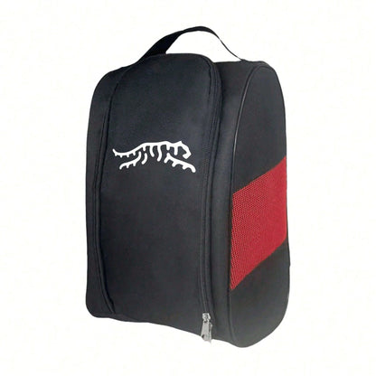 1pc Portable Mini Nylon Golf Shoe Bag, Tiger Stripe Pattern, Can Be Used For Storing Tools