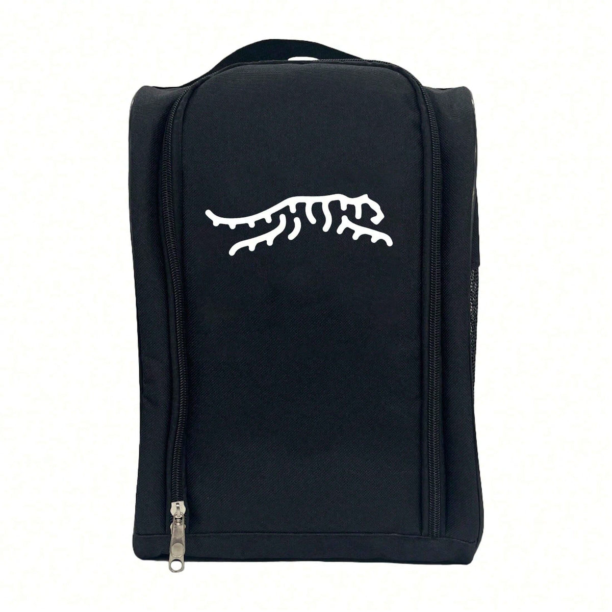 1pc Portable Mini Nylon Golf Shoe Bag, Tiger Stripe Pattern, Can Be Used For Storing Tools