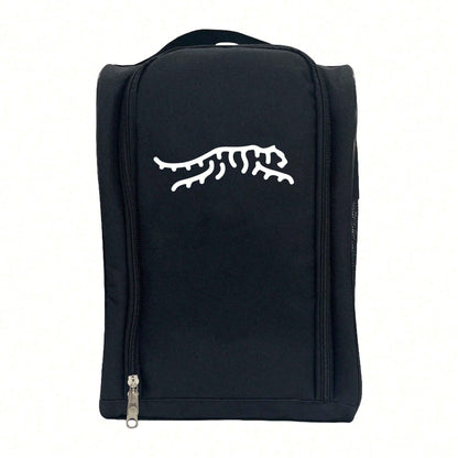 1pc Portable Mini Nylon Golf Shoe Bag, Tiger Stripe Pattern, Can Be Used For Storing Tools