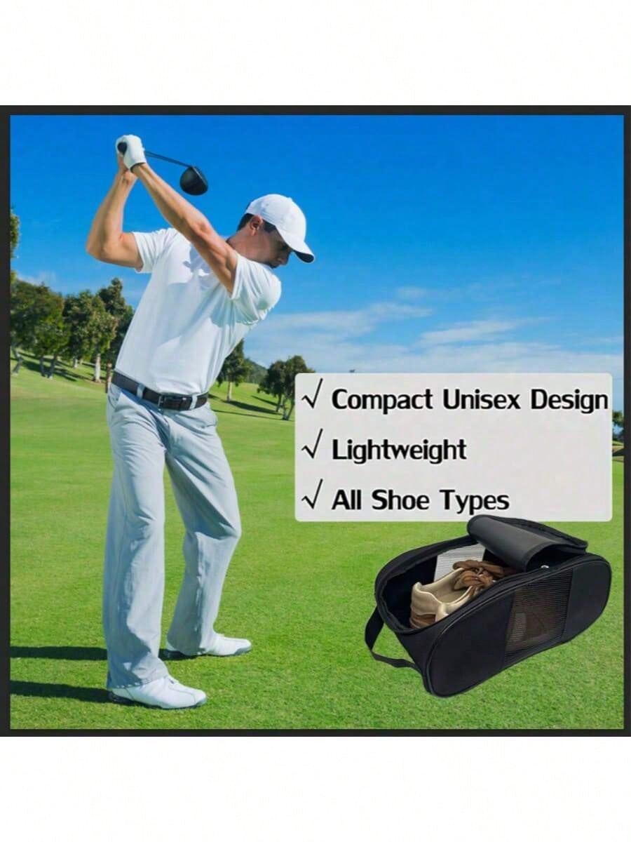 1pc Portable Mini Nylon Golf Shoe Bag, Tiger Stripe Pattern, Can Be Used For Storing Tools