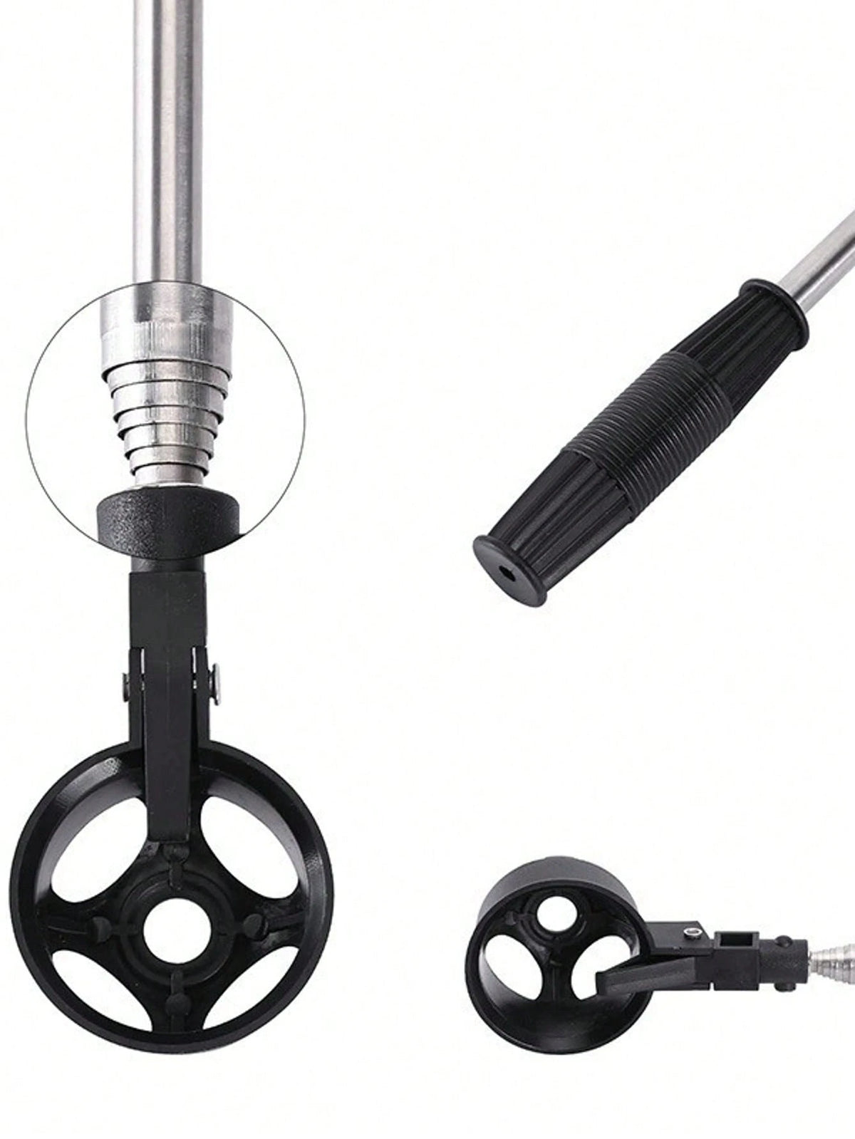 1pc Portable Stainless Steel Golf Ball Retriever- Durable & Adjustable, Extends Up To 195cm/76.77in, Suitable For Water Golf Balls, Telescopic Golf Accessory, Fit For All Golfers