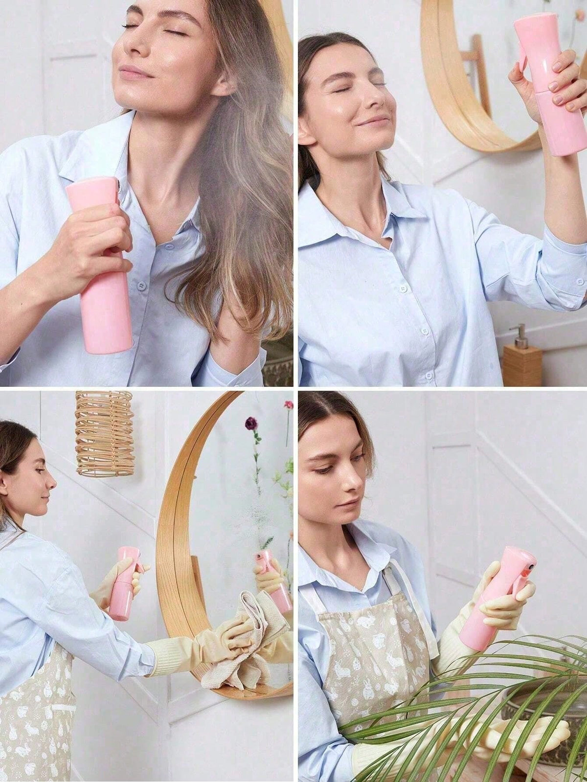 1pc Professional High Pressure Atomizing Spray Bottle, 200ML/300ML High Pressure Continuous Automatic Airless Fine Mist Sprayer, Hair Styling Tool, Hair Care Products & Accessories, Salon Beauty Trave