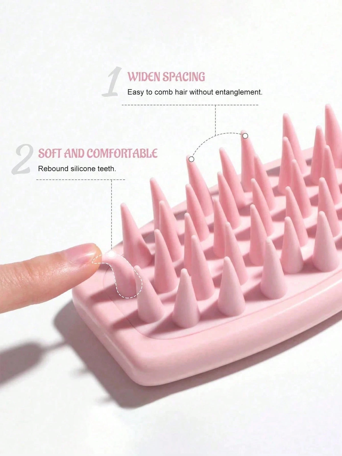 1pc Silicone Scalp Massager Brush With Long Handle, Gentle Exfoliation To Promote Hair Growth And Improve Blood Circulation, Ergonomic Design For Easy Grip And Deep Cleansing, Suitable For Wet Or Dry