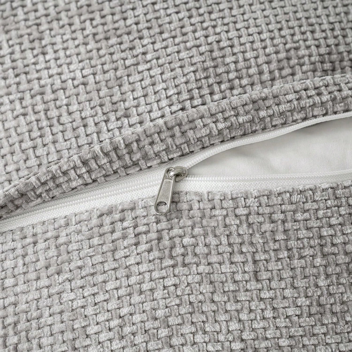 1pc Soft Chenille Cross Texture Pattern Throw Pillow Cover With Wide Trim, Farmhouse Cushion Cover For Home Decor, Sofa, Bedroom, Living Room