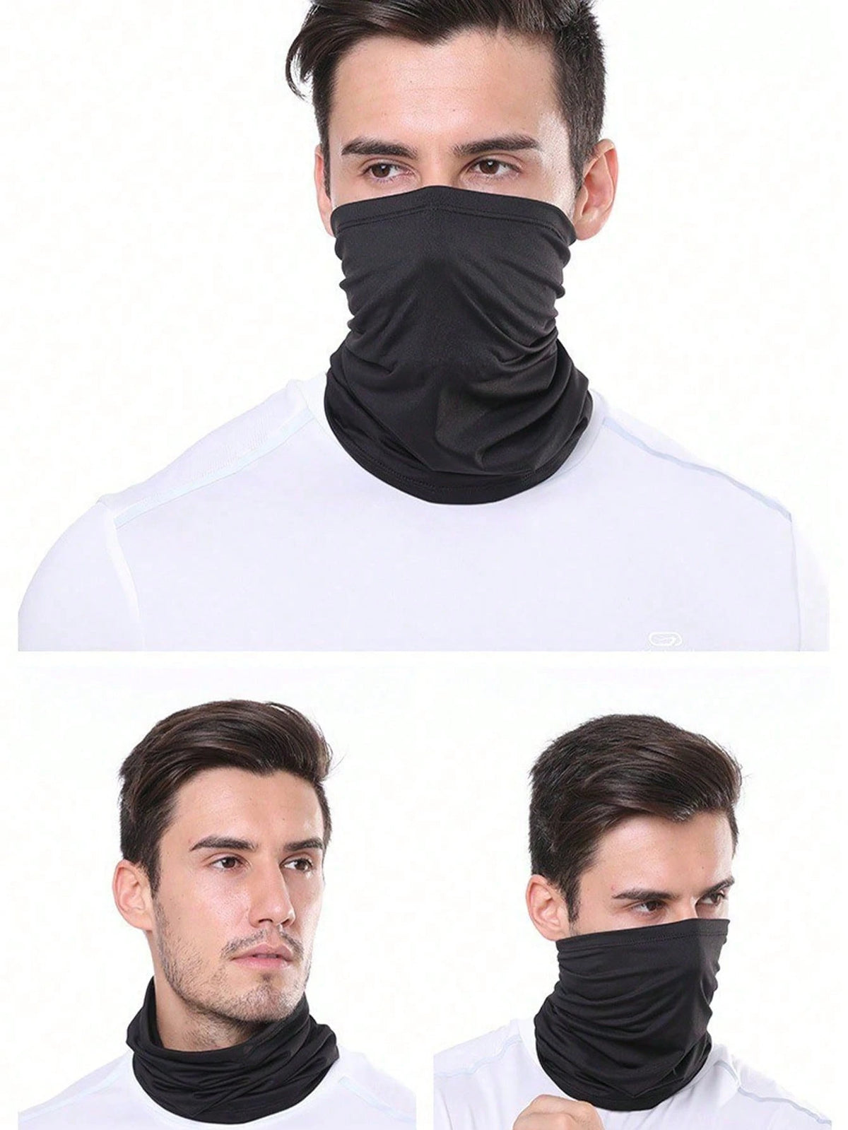 1pc Solid Color Neck Gaiter, Cycling Mask, All-Season Tactical Solid Color Breathable Cycling And Hunting Mask, Summer Running, Hiking, Skiing Sports Neck Scarf, Windproof Mask, Hiking Scarf, Cycling