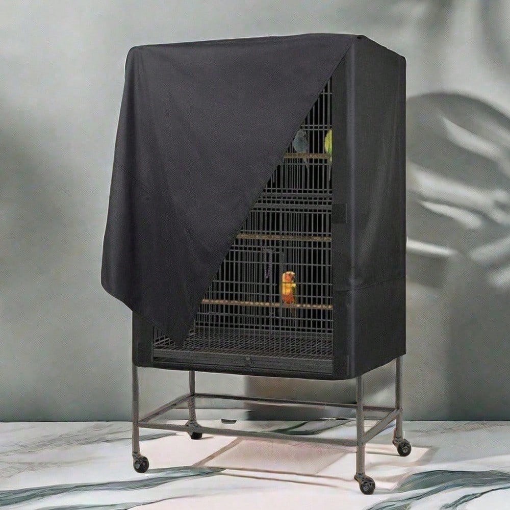 1pc Waterproof UV-Resistant Bird Cage Cover, Durable Washable, Windproof, Suitable For Parrots And Small Pet Birds. Oxford Cloth Bird Cage Cover With Light-Blocking And Breathable Functions. Waterproo