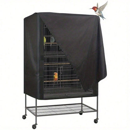 1pc Waterproof UV-Resistant Bird Cage Cover, Durable Washable, Windproof, Suitable For Parrots And Small Pet Birds. Oxford Cloth Bird Cage Cover With Light-Blocking And Breathable Functions. Waterproo