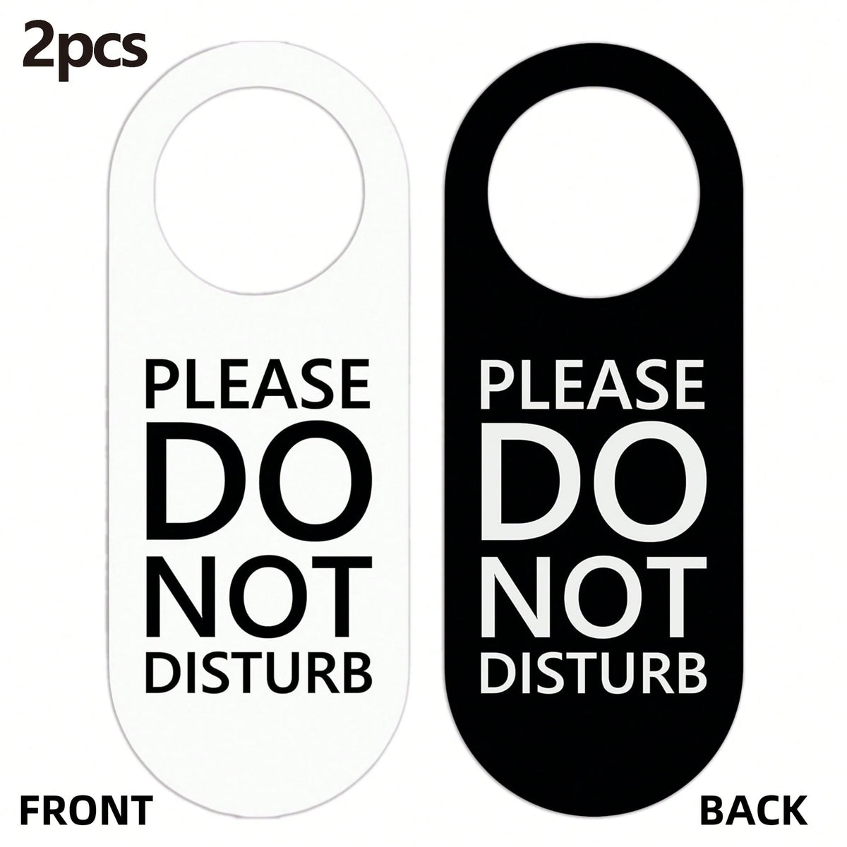 2/4pcs Do Not Disturb Door Hangers, Minimalist Modern Black & White Double-Sided Privacy Signs For Office, Meeting Room, Hotel, Bedroom, Study, Productivity Tool Aesthetic, 8.27x3.54 Inches