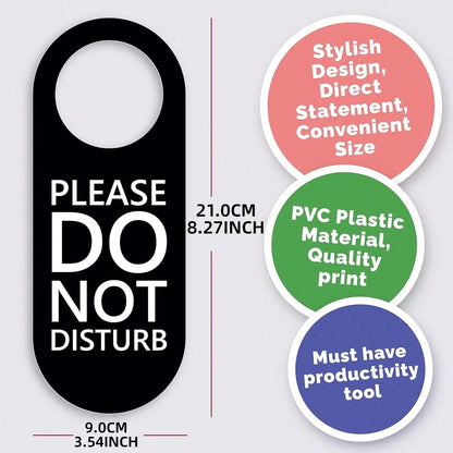 2/4pcs Do Not Disturb Door Hangers, Minimalist Modern Black & White Double-Sided Privacy Signs For Office, Meeting Room, Hotel, Bedroom, Study, Productivity Tool Aesthetic, 8.27x3.54 Inches