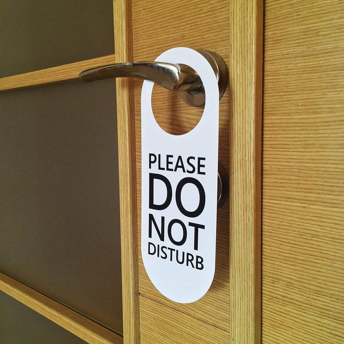 2/4pcs Do Not Disturb Door Hangers, Minimalist Modern Black & White Double-Sided Privacy Signs For Office, Meeting Room, Hotel, Bedroom, Study, Productivity Tool Aesthetic, 8.27x3.54 Inches