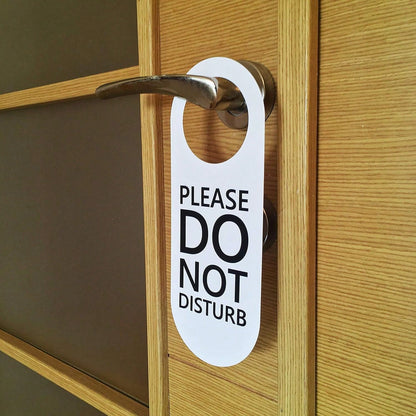 2/4pcs Do Not Disturb Door Hangers, Minimalist Modern Black & White Double-Sided Privacy Signs For Office, Meeting Room, Hotel, Bedroom, Study, Productivity Tool Aesthetic, 8.27x3.54 Inches