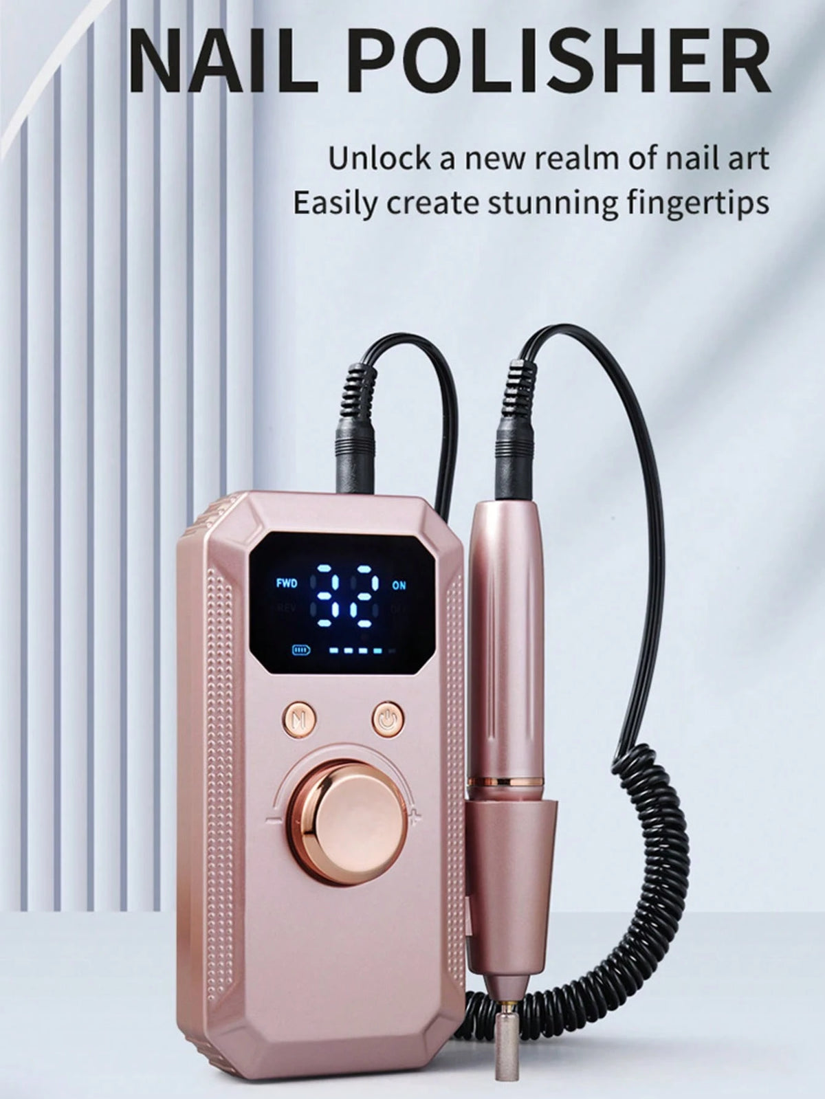 20,000RPM Rechargeable Electric Nail Drill, Portable Nail File Machine For Acrylic, Gel Nails Polishing, With 11 Sanding Bits And 20 Sanding Bands, Suitable For Beginners And Professionals, Profession