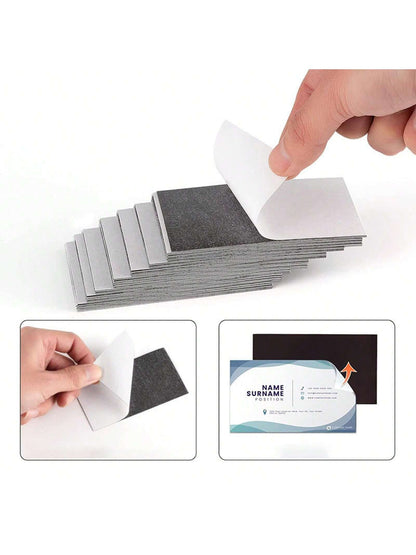 20 Sheets Adhesive Magnetic Sheets With Adhesive Backing 16Mil 50*89mm Flexible Magnet Sheets With Self Adhesive Sticky Magnetic Paper For Business Card And Picture Magnets Craft Magnet Stickers,Schoo