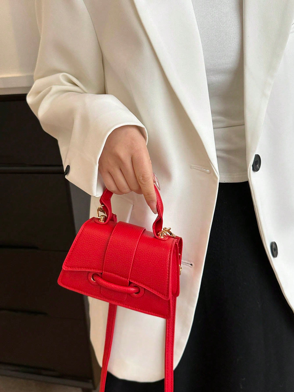 2026 New High-Quality Lipstick Case, Mini Square Bag, New Solid Color Versatile Handbag, Women Purse