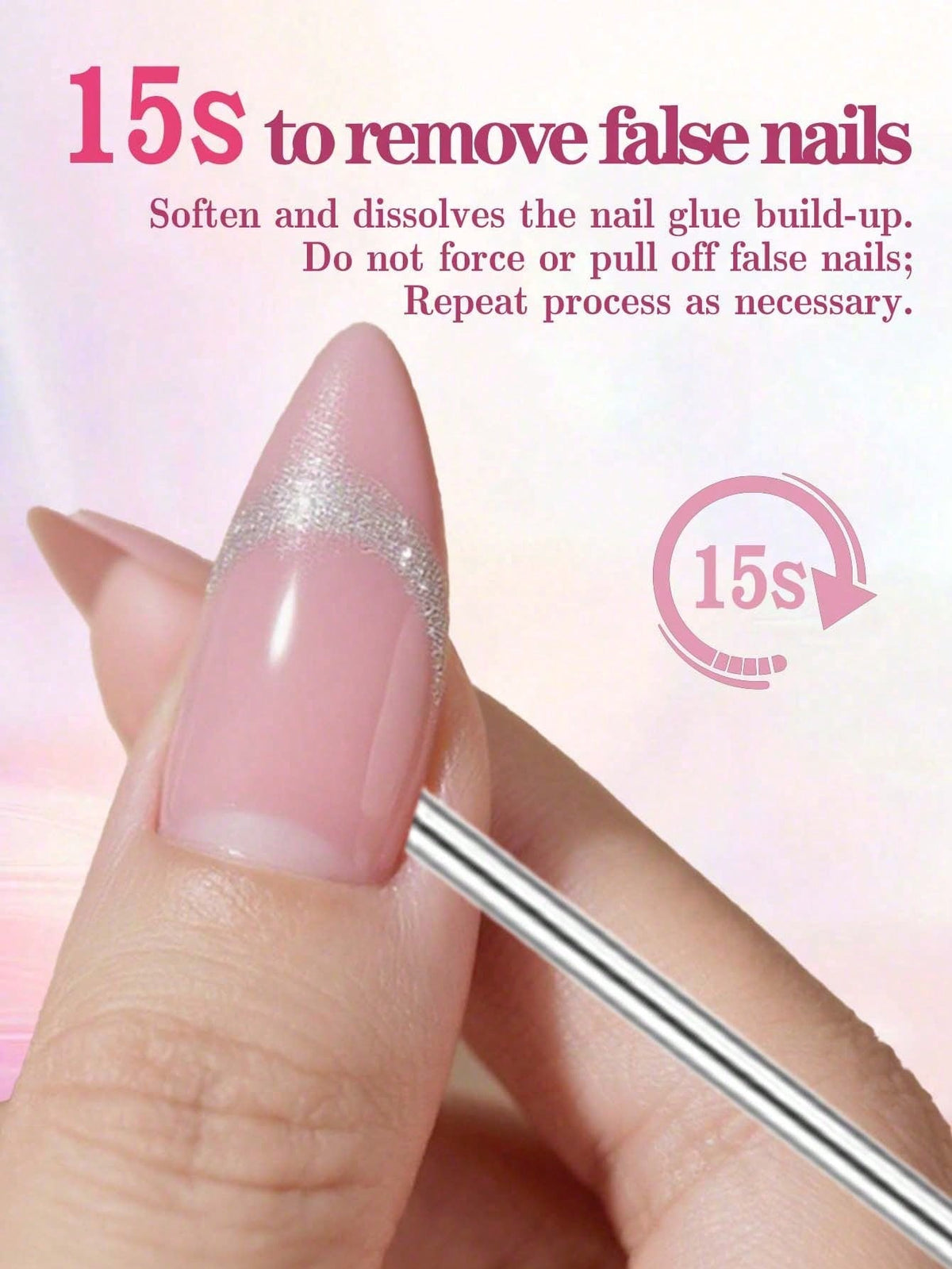 20ml Precision Nail Glue Remover, Suitable For Press-On Nails, Multi-Purpose Nail Tip Remover, Gentle Gel X Nail Glue Remover, Acetone-Free Nail Polish Remover