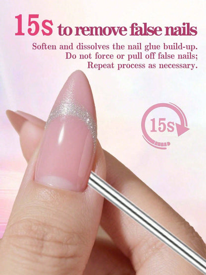 20ml Precision Nail Glue Remover, Suitable For Press-On Nails, Multi-Purpose Nail Tip Remover, Gentle Gel X Nail Glue Remover, Acetone-Free Nail Polish Remover