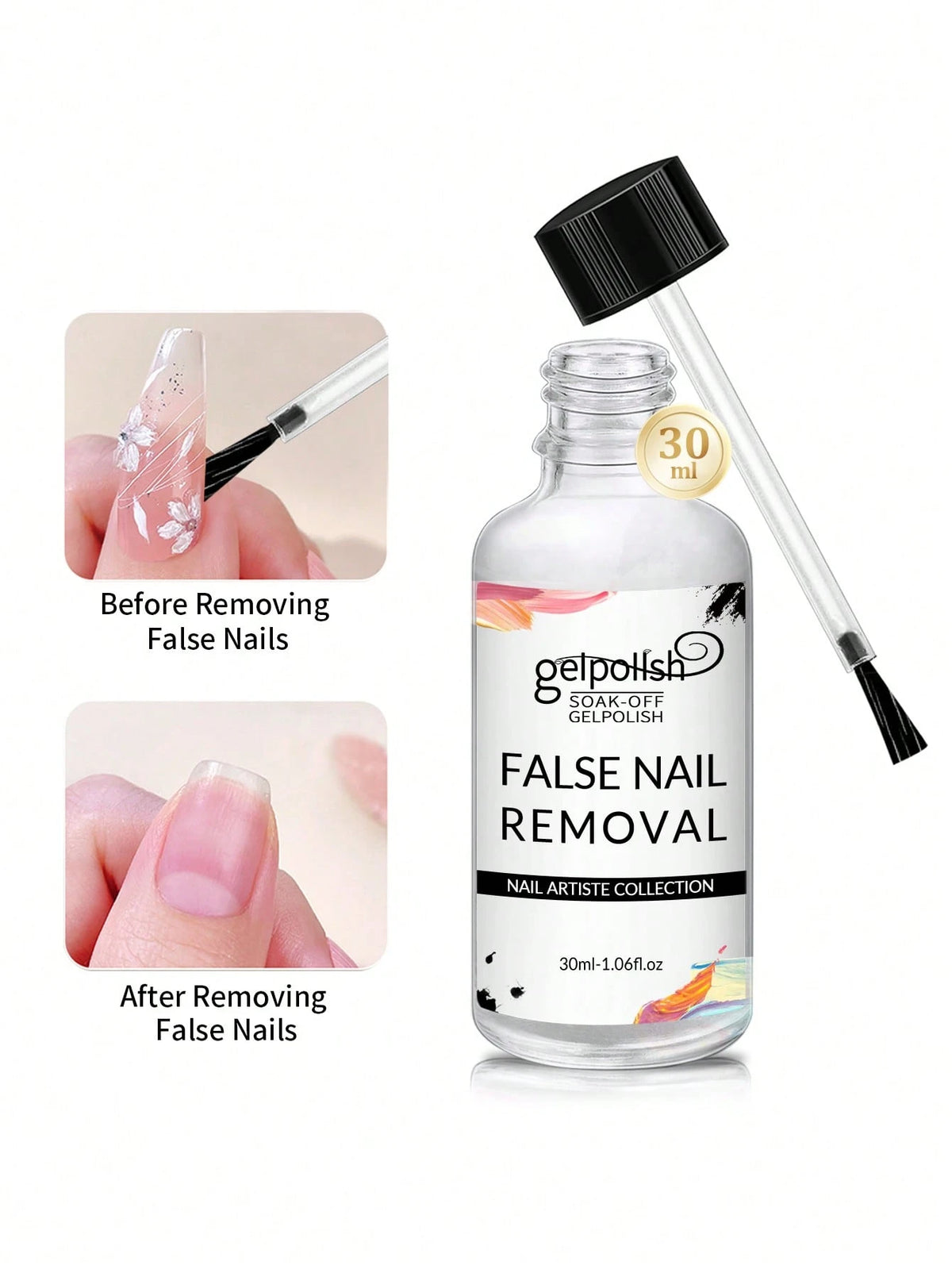 20ml Precision Nail Glue Remover, Suitable For Press-On Nails, Multi-Purpose Nail Tip Remover, Gentle Gel X Nail Glue Remover, Acetone-Free Nail Polish Remover