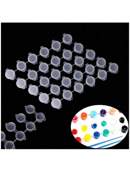 240pcs Empty Paint Cans, 40pcs Acrylic Mini Paint Containers With Lids, 6pcs Connected Empty Paint Boxes 3ml/0.1oz, Suitable For Students, Exquisite Painting Gift Box