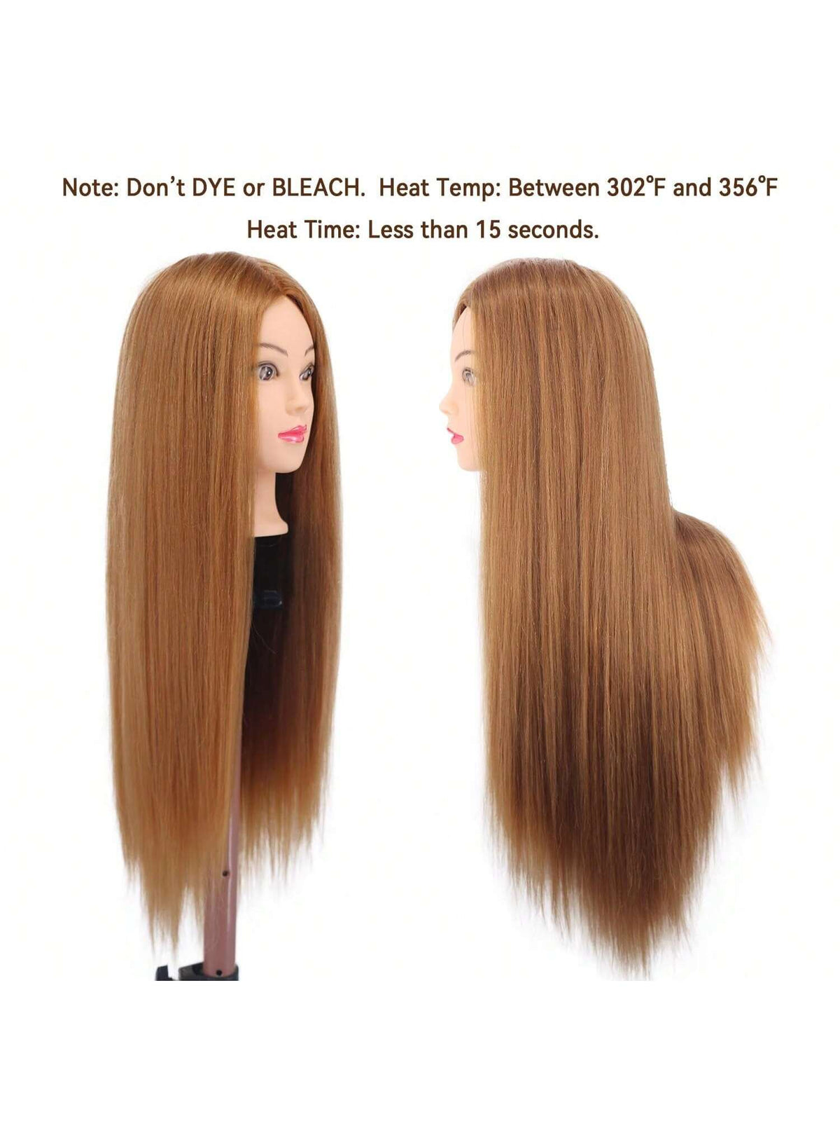 26 Inch Slicked Back Hair Teaching Head Cosmetology Mannequin Head Straight Training Head Cosmetology Mannequin Styling Braid Curly Cut Practice Doll Head Christmas