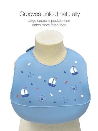 2pcs Baby Ship Pattern Bib